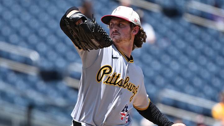 Jul 4, 2026; Washington, District of Columbia, USA; Pittsburgh Pirates pitcher Mason Montgomery (46) throws a pitch against the Washington Nationals during the seventh inning at Nationals Park. Mandatory Credit: Rafael Suanes-Imagn Images Jul 4, 2026; Washington, District of Columbia, USA; Pittsburgh Pirates pitcher Mason Montgomery (46) throws a pitch against the Washington Nationals during the seventh inning at Nationals Park. Mandatory Credit: Rafael Suanes-Imagn Images