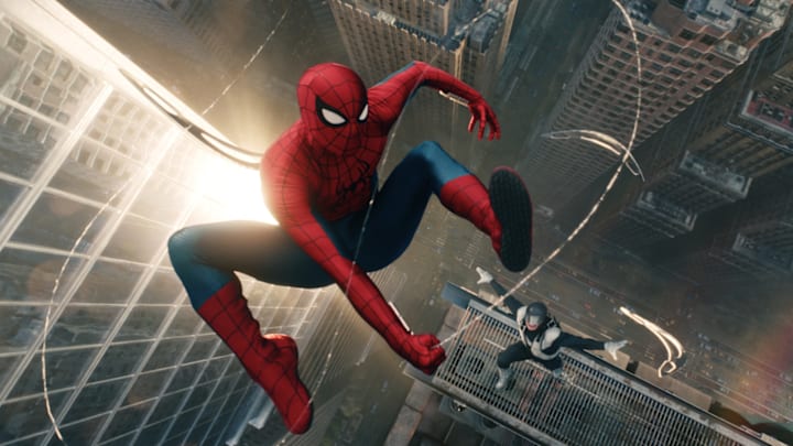 Spider-Man and Boomerang in Columbia Pictures SPIDER-MAN™: BRAND NEW DAY. Courtesy of Sony Pictures