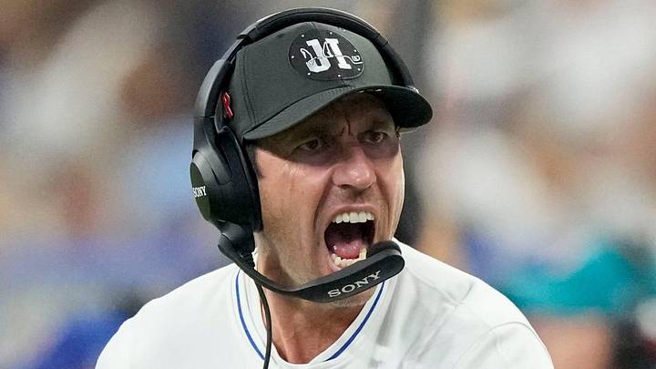 Indianapolis Colts head coach Shane Steichen yells