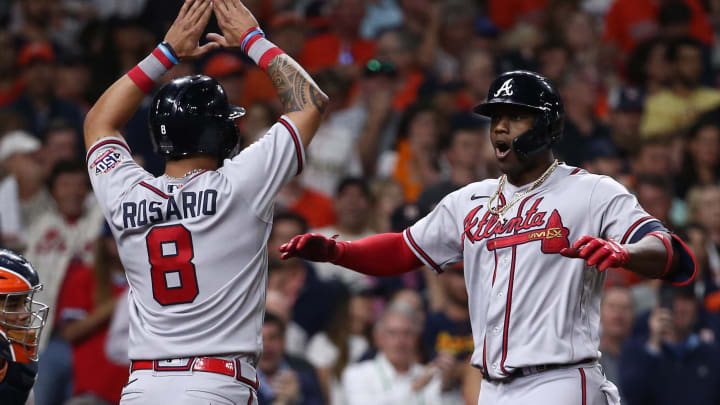 Atlanta Braves postseason heroes Eddie Rosario and Jorge Soler were brought back to the team in July. Atlanta Braves postseason heroes Eddie Rosario and Jorge Soler were brought back to the team in July.