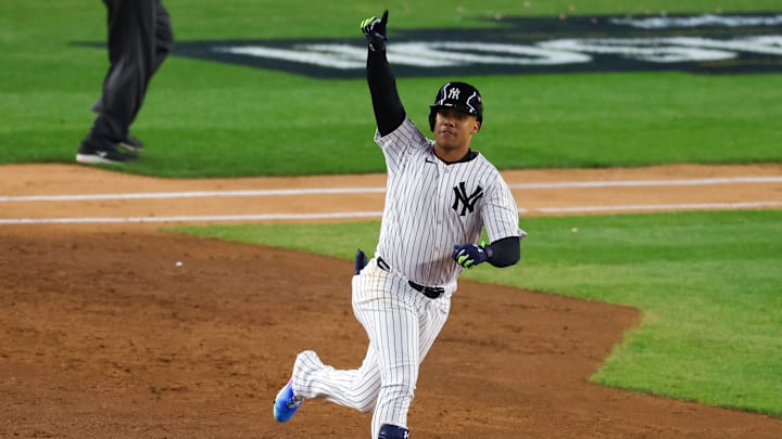 Juan Soto pegó su primer jonrón con los Yankees en playoffs