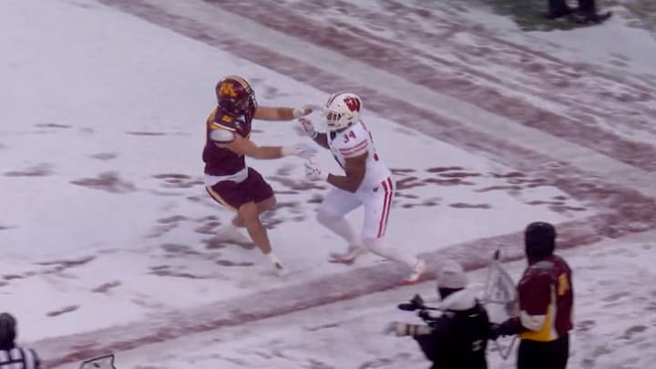Screenshot from Wisconsin's first touchdown of the game