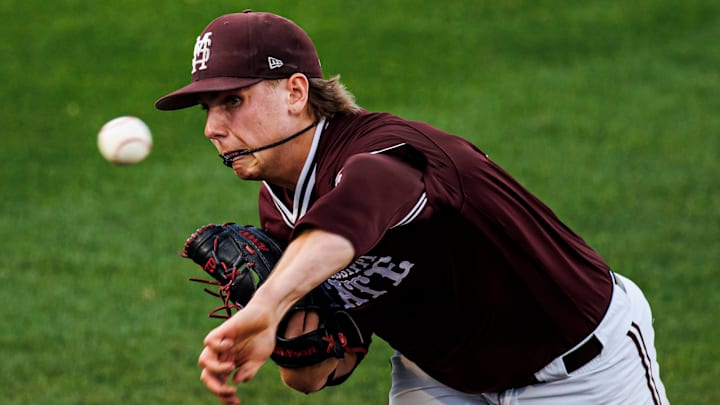 Mississippi State pitcher Tomas Valincius allowed only four hits against Texas in a SEC game in Austin, Texas.