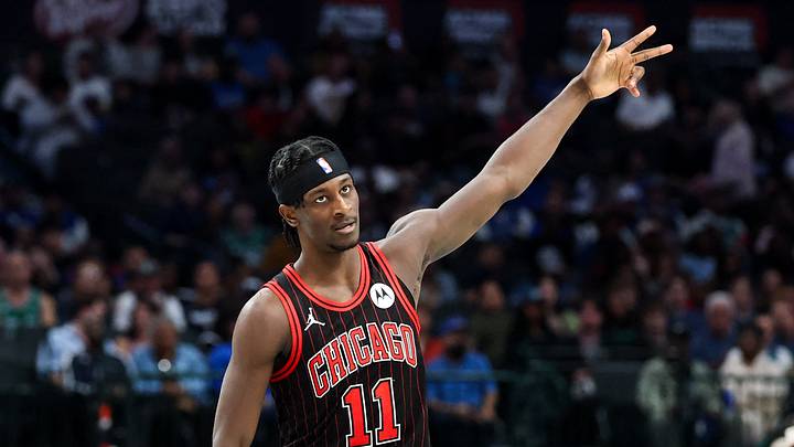Apr 12, 2026; Dallas, Texas, USA; Chicago Bulls forward Leonard Miller (11) reacts after scoring during the second half against the Dallas Mavericks at American Airlines Center. Mandatory Credit: Kevin Jairaj-Imagn Images Apr 12, 2026; Dallas, Texas, USA; Chicago Bulls forward Leonard Miller (11) reacts after scoring during the second half against the Dallas Mavericks at American Airlines Center. Mandatory Credit: Kevin Jairaj-Imagn Images