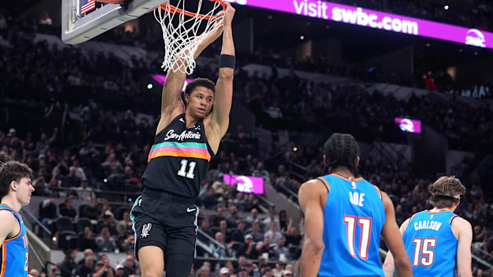 San Antonio Spurs forward Carter Bryant is favored to win the Dunk Contest.