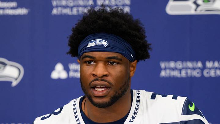 Seattle Seahawks safety Nick Emmanwori speaks to the media