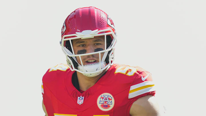 Kansas City Chiefs linebacker Leo Chenal takes the field prior to a game against the Baltimore Ravens Kansas City Chiefs linebacker Leo Chenal takes the field prior to a game against the Baltimore Ravens