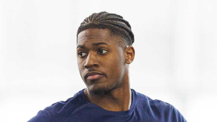 Running back Jadarian Price during Notre Dame football's Pro Day