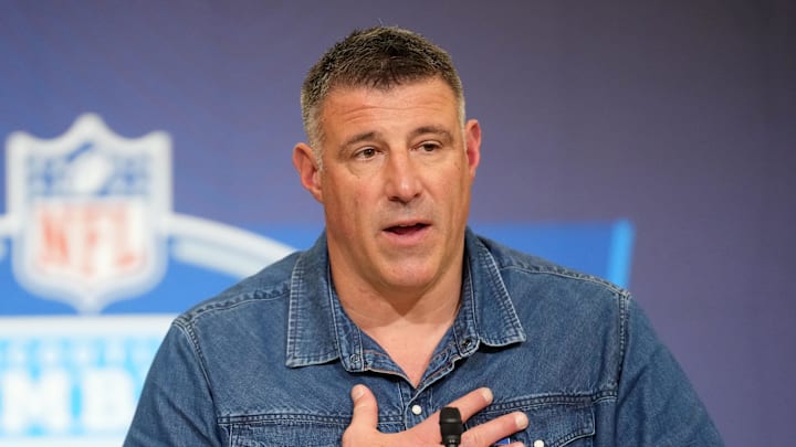 Mike Vrabel spoke to the media on Tuesday ahead of the NFL draft.