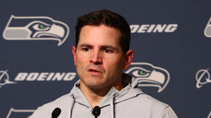 Seattle Seahawks head coach Mike Macdonald speaks