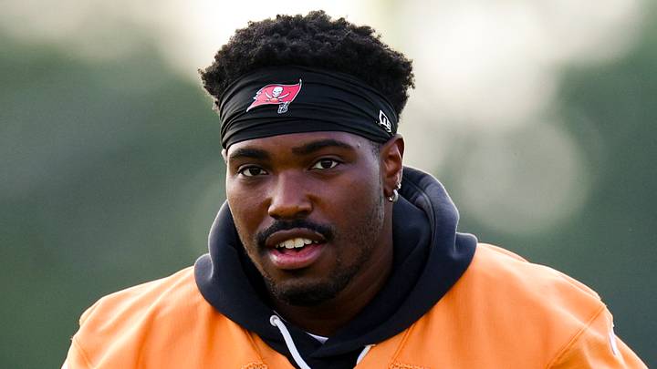 Jul 31, 2026; Tampa, FL, USA; Tampa Bay Buccaneers quarterback Jalon Daniels (10) participates in training camp at AdventHealth Training Center. Mandatory Credit: Nathan Ray Seebeck-Imagn Images