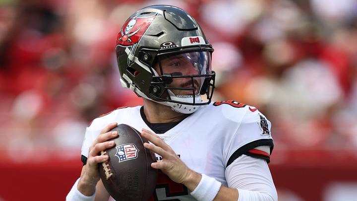 Sep 20, 2026; Tampa, Florida, USA; Tampa Bay Buccaneers quarterback Baker Mayfield (6) looks to pass during the first half against the Cleveland Browns at Raymond James Stadium. Mandatory Credit: Nathan Ray Seebeck-Imagn Images Sep 20, 2026; Tampa, Florida, USA; Tampa Bay Buccaneers quarterback Baker Mayfield (6) looks to pass during the first half against the Cleveland Browns at Raymond James Stadium. Mandatory Credit: Nathan Ray Seebeck-Imagn Images