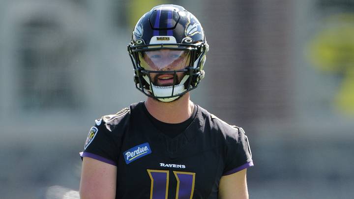 Baltimore Ravens quarterback Skylar Thompson (11) during practice at Under Armour Peformance Center.