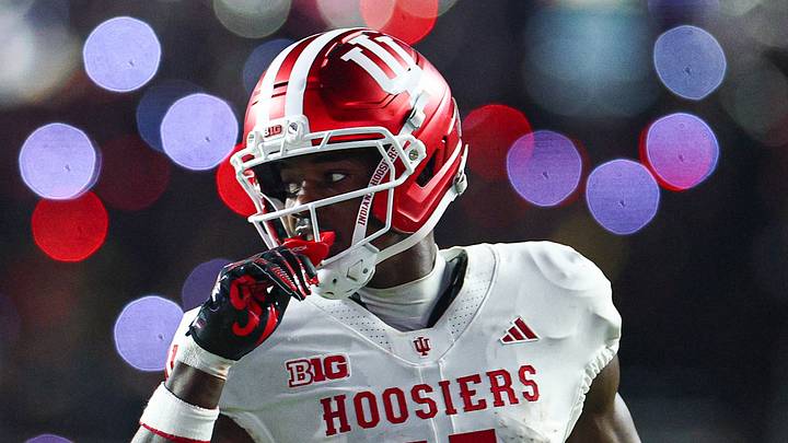 Oct 3, 2026; Piscataway, New Jersey, USA; Indiana Hoosiers wide receiver Nick Marsh (11) in action against the Rutgers Scarlet Knights during the second half at SHI Stadium. Mandatory Credit: Vincent Carchietta-Imagn Images