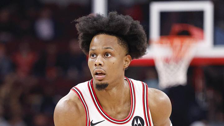 Jan 10, 2026; Chicago, Illinois, USA; Chicago Bulls forward Isaac Okoro (35) looks to pass the ball against the Dallas Mavericks during the first half at United Center. Mandatory Credit: Kamil Krzaczynski-Imagn Images Jan 10, 2026; Chicago, Illinois, USA; Chicago Bulls forward Isaac Okoro (35) looks to pass the ball against the Dallas Mavericks during the first half at United Center. Mandatory Credit: Kamil Krzaczynski-Imagn Images