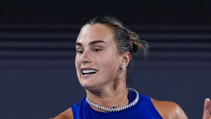 Aryna Sabalenka returns a shot Aryna Sabalenka returns a shot