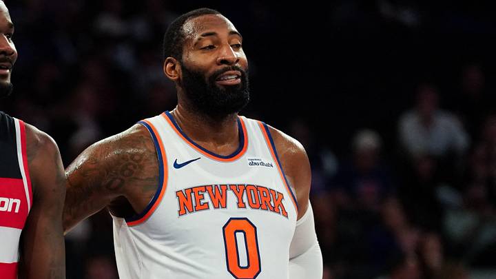 Oct 8, 2026; New York, New York, USA; Washington Wizards center Deandre Ayton (8) and New York Knicks center Andre Drummond (0) line up for a free throw during the second quarter at Madison Square Garden. Mandatory Credit: Alexander Wohl-Imagn Images Oct 8, 2026; New York, New York, USA; Washington Wizards center Deandre Ayton (8) and New York Knicks center Andre Drummond (0) line up for a free throw during the second quarter at Madison Square Garden. Mandatory Credit: Alexander Wohl-Imagn Images