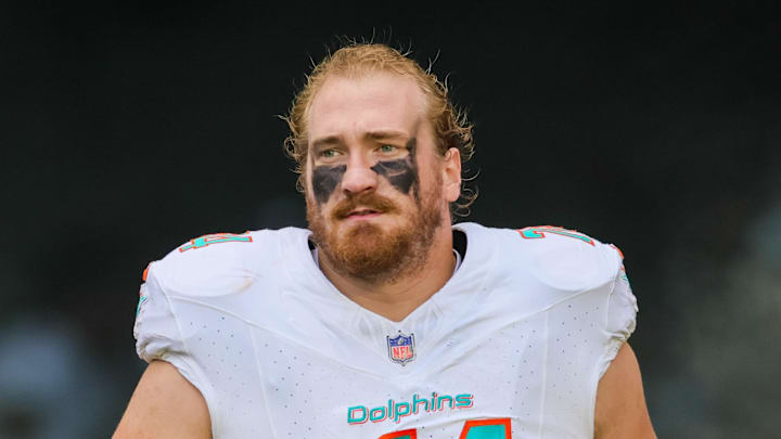 Miami Dolphins offensive tackle Liam Eichenberg Miami Dolphins offensive tackle Liam Eichenberg