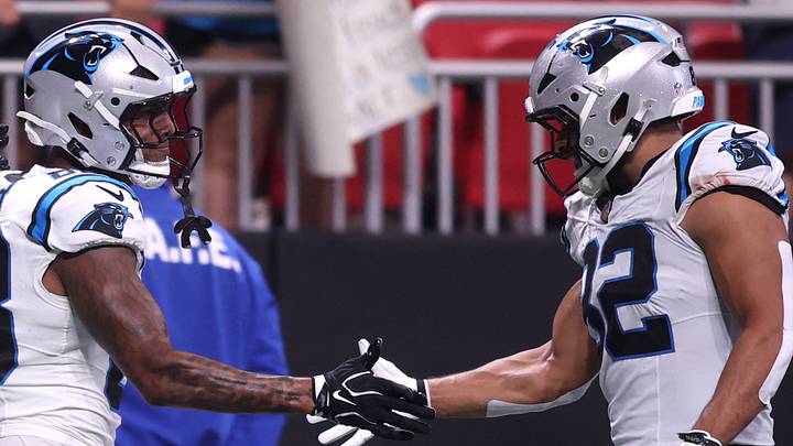 Carolina Panthers tight ends Darren Waller and Tommy Tremble