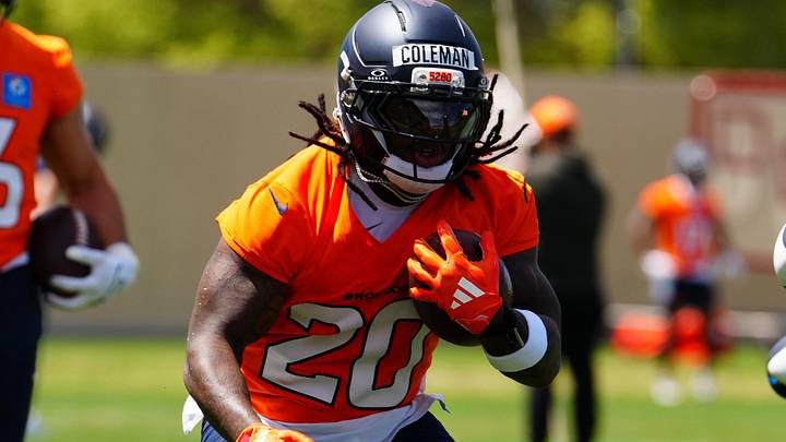 Denver Broncos running back Jonah Coleman Denver Broncos running back Jonah Coleman