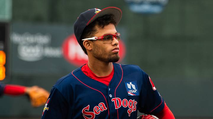 Boston Red Sox shortstop Franklin Arias (50).