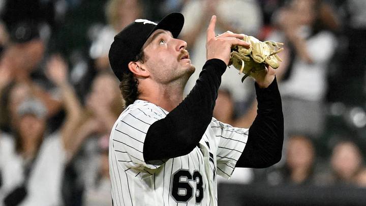 Sep 6, 2026; Chicago, Illinois, USA; Chicago White Sox pitcher Tyler Davis (63) reacts after the game against the Minnesota Twins at Rate Field. Mandatory Credit: Matt Marton-Imagn Images Sep 6, 2026; Chicago, Illinois, USA; Chicago White Sox pitcher Tyler Davis (63) reacts after the game against the Minnesota Twins at Rate Field. Mandatory Credit: Matt Marton-Imagn Images