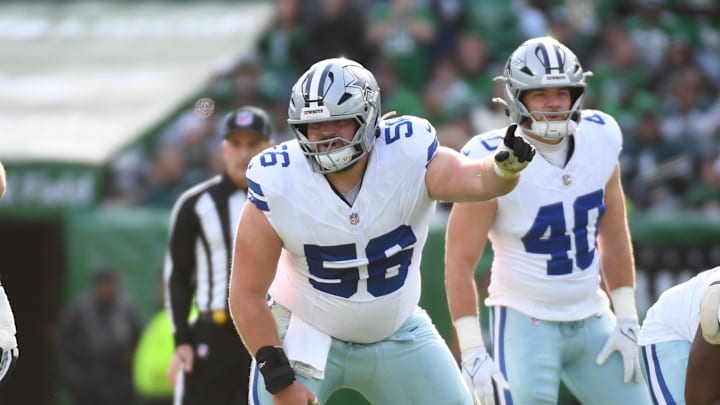Dallas Cowboys guard Cooper Beebe against the Philadelphia Eagles at Lincoln Financial Field. Dallas Cowboys guard Cooper Beebe against the Philadelphia Eagles at Lincoln Financial Field.