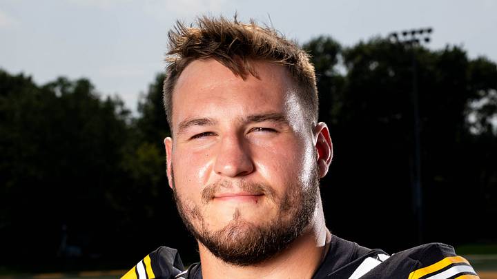 Seattle Seahawks offensive lineman Beau Stephens smiles