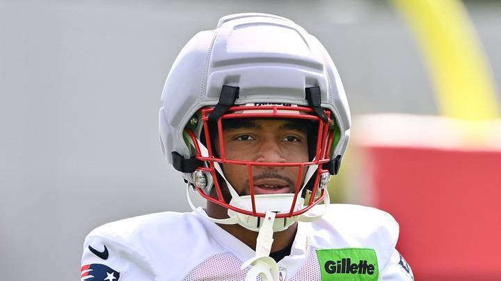 Jul 28, 2026; Foxborough, MA, USA; New England Patriots running back Treveyon Henderson (32) walks to practice for training camp at Gillette Stadium. Mandatory Credit: Eric Canha-Imagn Images Jul 28, 2026; Foxborough, MA, USA; New England Patriots running back Treveyon Henderson (32) walks to practice for training camp at Gillette Stadium. Mandatory Credit: Eric Canha-Imagn Images
