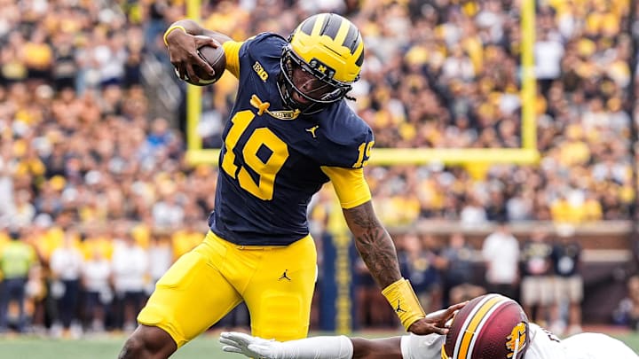 Michigan quarterback Bryce Underwood is expected to run early and often against a Nebraska defense that proved vulnerable to a mobile quarterback in the season opener against Cincinnati. Michigan quarterback Bryce Underwood is expected to run early and often against a Nebraska defense that proved vulnerable to a mobile quarterback in the season opener against Cincinnati.