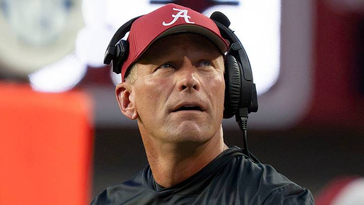 Sep 26, 2026; Tuscaloosa, AL, USA; Alabama head coach Kalen DeBoer looks up at a video board to see a replay of an Alabama touchdown at Saban Field at Bryant Denny Stadium. Mandatory Credit: Gary Cosby Jr.-Tuscaloosa News Sep 26, 2026; Tuscaloosa, AL, USA; Alabama head coach Kalen DeBoer looks up at a video board to see a replay of an Alabama touchdown at Saban Field at Bryant Denny Stadium. Mandatory Credit: Gary Cosby Jr.-Tuscaloosa News