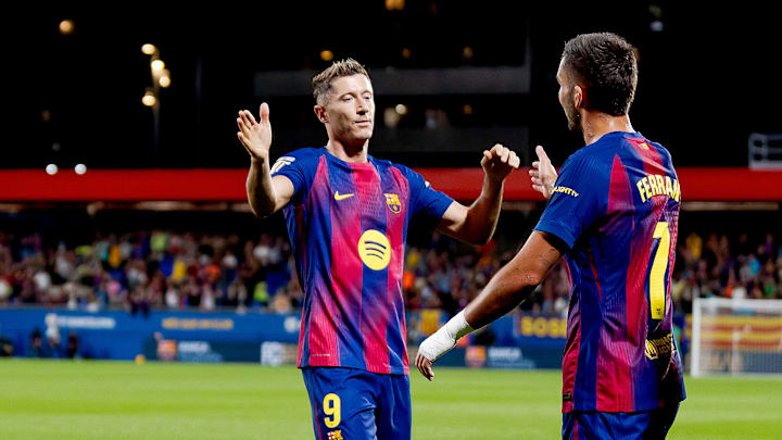 R. Lewandowski et F. Torres - FC Barcelone