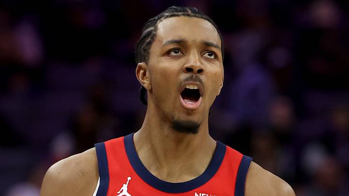 Mar 5, 2026; Sacramento, California, USA; New Orleans Pelicans forward Trey Murphy III (25) reacts after making a three point basket against the Sacramento Kings during the fourth quarter at Golden 1 Center. Mandatory Credit: Dennis Lee-Imagn Images Mar 5, 2026; Sacramento, California, USA; New Orleans Pelicans forward Trey Murphy III (25) reacts after making a three point basket against the Sacramento Kings during the fourth quarter at Golden 1 Center. Mandatory Credit: Dennis Lee-Imagn Images