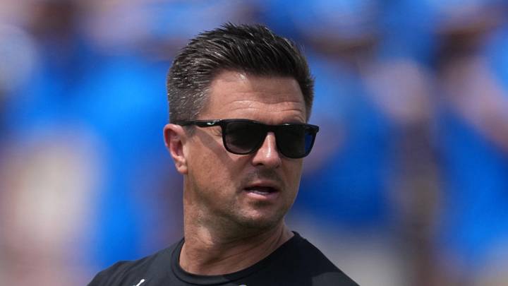 May 2, 2026; Pasadena, CA, USA; UCLA Bruins coach Bob Chesney reacts during the spring game at Rose Bowl. Mandatory Credit: Kirby Lee-Imagn Images May 2, 2026; Pasadena, CA, USA; UCLA Bruins coach Bob Chesney reacts during the spring game at Rose Bowl. Mandatory Credit: Kirby Lee-Imagn Images