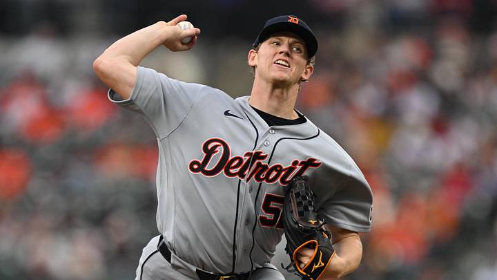 Detroit Tigers pitcher Troy Melton (52) pitches for the first time in 2026. Detroit Tigers pitcher Troy Melton (52) pitches for the first time in 2026.