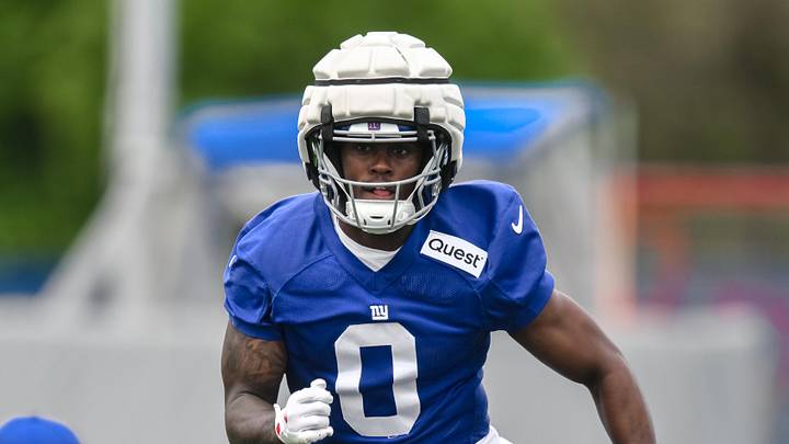 May 9, 2026; East Rutherford, NJ, USA; New York Giants wide receiver Malachi Fields (0) participates in a drill during rookie minicamp at Quest Diagnostics Training Center. Mandatory Credit: John Jones-Imagn Images May 9, 2026; East Rutherford, NJ, USA; New York Giants wide receiver Malachi Fields (0) participates in a drill during rookie minicamp at Quest Diagnostics Training Center. Mandatory Credit: John Jones-Imagn Images