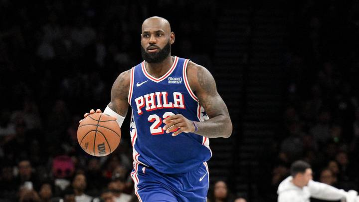 Oct 8, 2026; Brooklyn, New York, USA; Philadelphia 76ers forward Lebron James (23) during the first half against the Brooklyn Nets at Barclays Center. Oct 8, 2026; Brooklyn, New York, USA; Philadelphia 76ers forward Lebron James (23) during the first half against the Brooklyn Nets at Barclays Center.