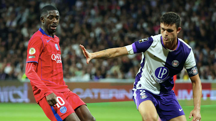 Ousmane Dembele, Rasmus Nicolaisen - Toulouse - PSG