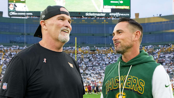 Washington Commanders head coach Dan Quinn and Green Bay Packers head coach Matt LaFleur