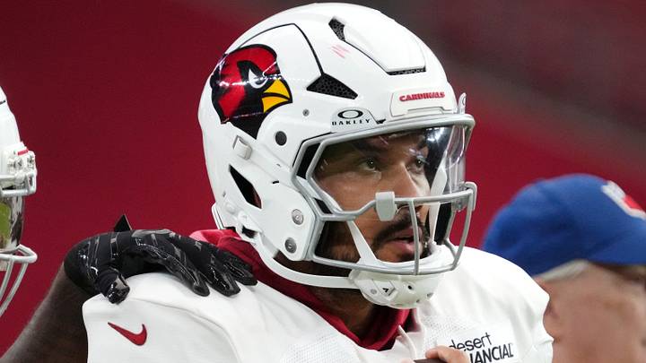 Arizona Cardinals running backs Jeremiyah Love (4) and James Conner (6) workout during their training camp red and white practice at State Farm Stadium in Glendale on Aug. 9, 2026. Arizona Cardinals running backs Jeremiyah Love (4) and James Conner (6) workout during their training camp red and white practice at State Farm Stadium in Glendale on Aug. 9, 2026.