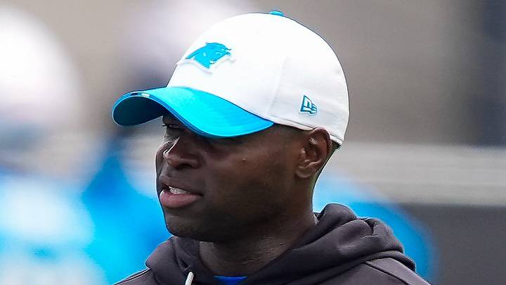 Carolina Panthers defensive coordinator Ejiro Evero