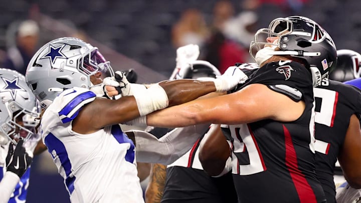 The Atlanta Falcons fell to the Dallas Cowboys in its preseason finale. The Atlanta Falcons fell to the Dallas Cowboys in its preseason finale.