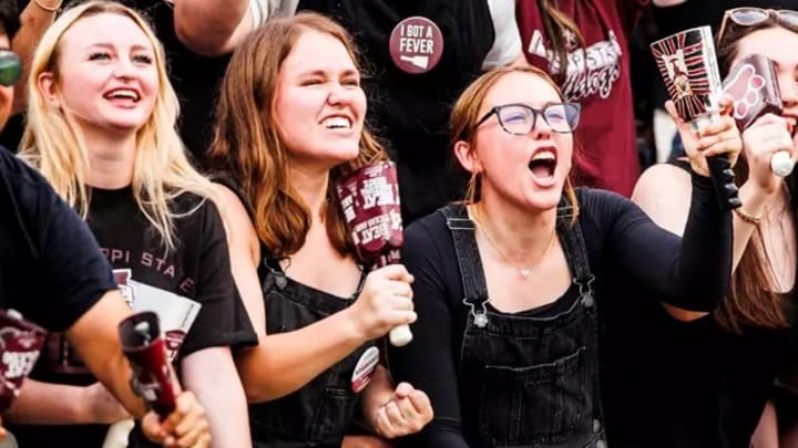 Mississippi State fans during the game between the Arizona State Sun Devils and the Bulldogs at Davis Wade Stadium at Scott Field in Starkville, Miss.