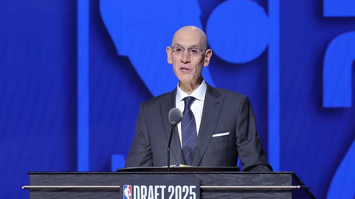 Jun 25, 2025; Brooklyn, NY, USA; NBA commissioner Adam Silver speaks during the 2025 NBA Draft at Barclays Center. Mandatory Credit: Brad Penner-Imagn Images Jun 25, 2025; Brooklyn, NY, USA; NBA commissioner Adam Silver speaks during the 2025 NBA Draft at Barclays Center. Mandatory Credit: Brad Penner-Imagn Images