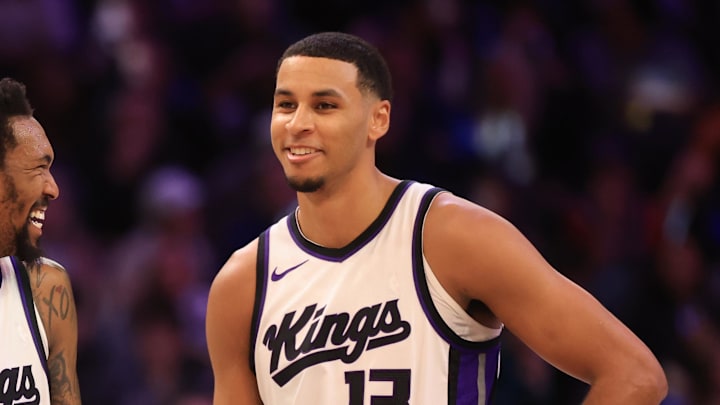 Mar 14, 2025; Phoenix, Arizona, USA; Sacramento Kings forward Keegan Murray (13) against the Phoenix Suns at Footprint Center. Mar 14, 2025; Phoenix, Arizona, USA; Sacramento Kings forward Keegan Murray (13) against the Phoenix Suns at Footprint Center.