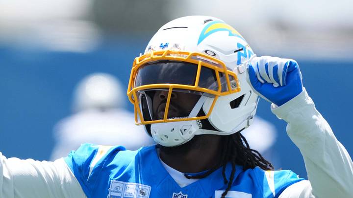 Jun 16, 2026, El Segundo, California; Los Angeles Chargers cornerback Donte Jackson (26) gestures during minicamp at The Bolt. Mandatory Credit: Kirby Lee-Imagn Images