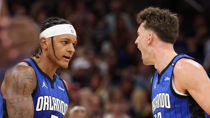 Orlando Magic forward Paolo Banchero and forward Franz Wagner. Orlando Magic forward Paolo Banchero and forward Franz Wagner.