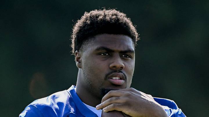 Indianapolis Colts linebacker CJ Allen participates in a drill