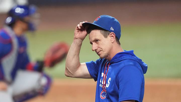 Sep 5, 2026; Miami, Florida, USA; Chicago Cubs manager Craig Counsell (11) walks back to the dugout after making a pitching change against the Miami Marlins in the fifth inning at loanDepot Park. Mandatory Credit: Jim Rassol-Imagn Images Sep 5, 2026; Miami, Florida, USA; Chicago Cubs manager Craig Counsell (11) walks back to the dugout after making a pitching change against the Miami Marlins in the fifth inning at loanDepot Park. Mandatory Credit: Jim Rassol-Imagn Images