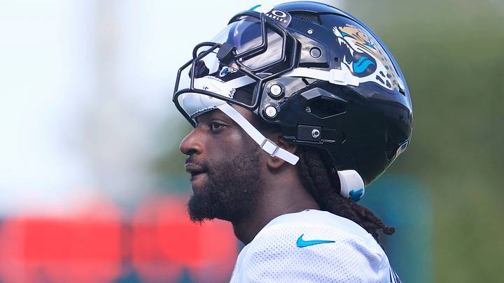 Jacksonville Jaguars wide receiver Brian Thomas Jr. (7) looks on after Day 11 of NFL training camp at the Miller Electric Center on Tuesday, Aug. 11, 2026, in Jacksonville, Fla.